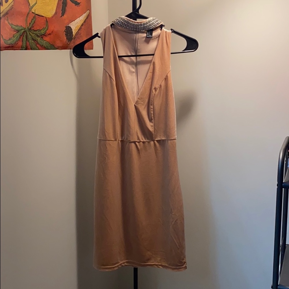 Bejeweled collar Bodycon Dress